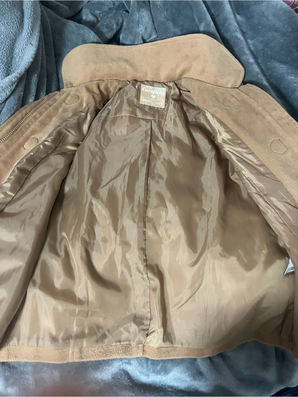 Biscuit/choco girl tan duffle coat - Picture 3 of 6